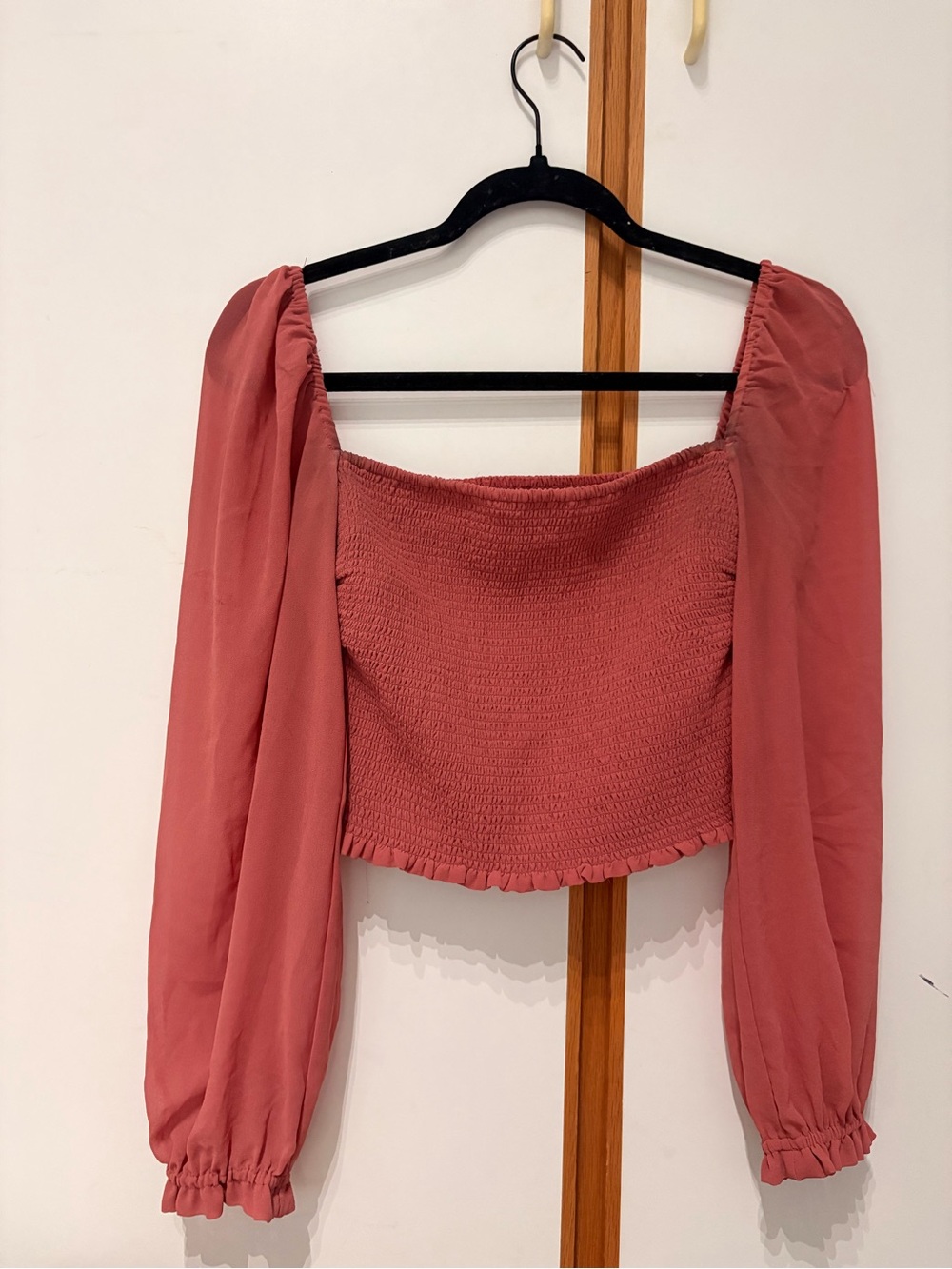 Aritzia Wilfred Saga Blouse In Warm Sienna Red